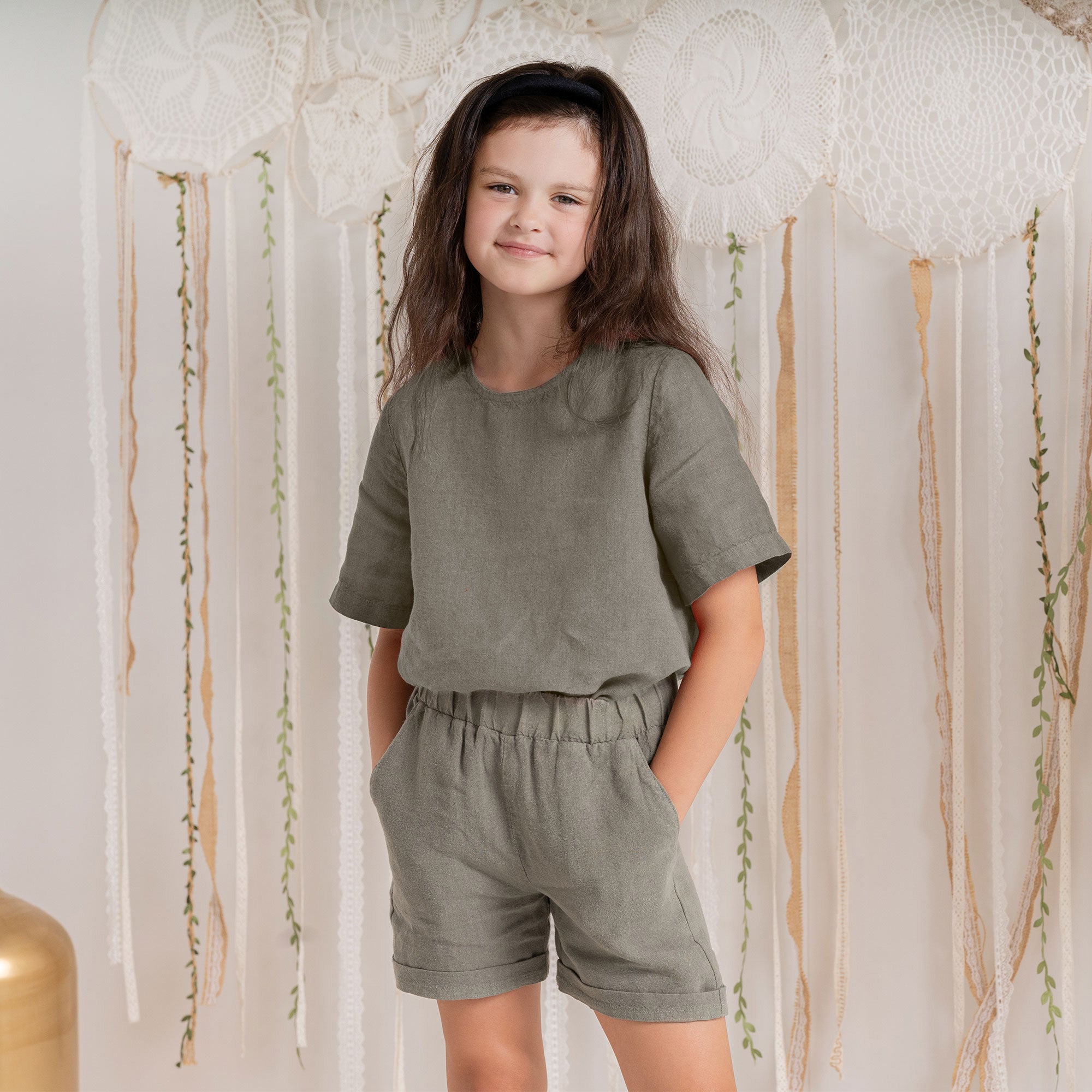 Barns Linne T-shirt Topp Emma