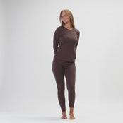 Dam 250 Långärmad & Leggings 2-delad Brun