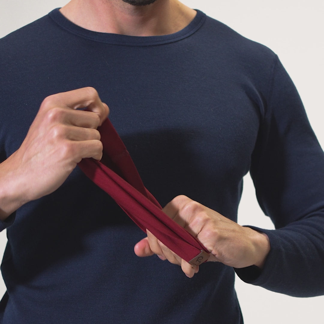 Herr Merino Huvudband Royal Cherry
