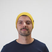 Herr Merino Beanie Gul