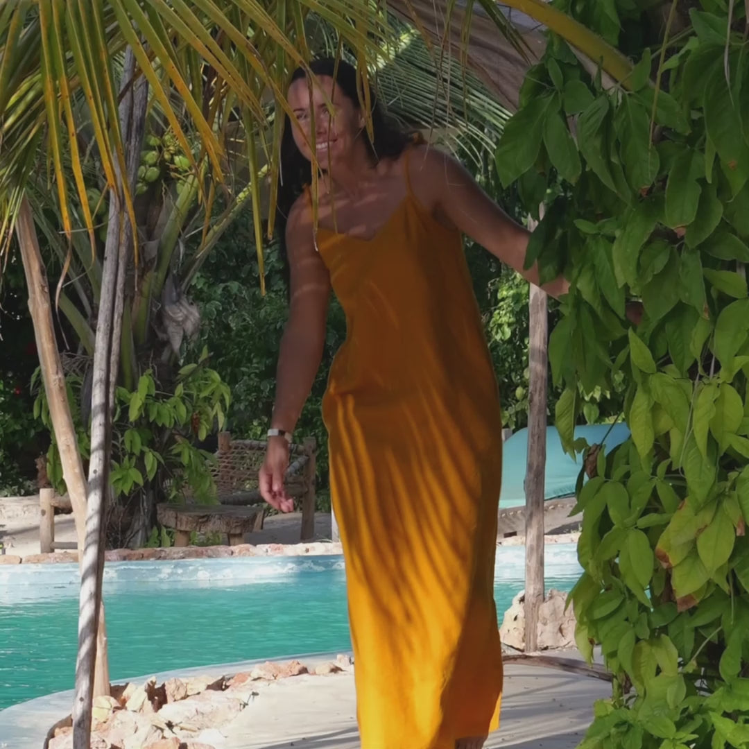 Linen Maxi Beach Dress Livia