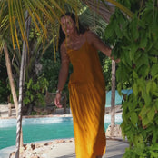 Linen Maxi Beach Dress Livia